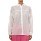 Ženska košulja Lola Oversize poplin striped sheer shirt