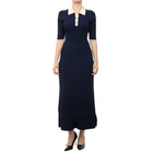 Ženska haljina Tommy Hilfiger Mixed rib contrast polo dress