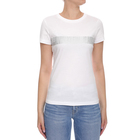 Ženska majica Calvin Klein METALLIC INSTIT LOGO STRIPE TEE