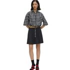 Ženska suknja Karl Lagerfeld pinstripe pleated skirt