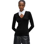 Ženski duks Karl Lagerfeld contrast collar knit polo