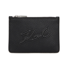Futrola za kartice Karl Lagerfeld K/skuare zip cardholder grainy
