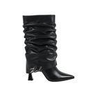 Ženske čizme sa štiklom Karl Lagerfeld debutante midi slouch boot