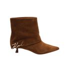 Ženske čizme sa štiklom Karl Lagerfeld pasha fold down ankle boot