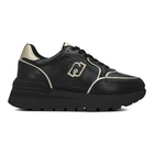 Ženske patike Liu Jo Amazing 25 sneaker calf leather/metalli black/light gold