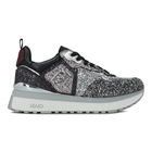 Ženske patike Liu Jo Maxi wonder 01 sneaker glitter silver/amarone
