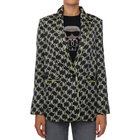 Ženska jakna Karl Lagerfeld PRINTED MONOGRAM SATIN BLAZER