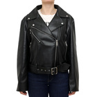 Ženska prolećna jakna Calvin Klein faux leather moto jacket w/belt