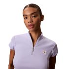 Ženska majica Calvin Klein ss woven label 2x2 baby rib zip