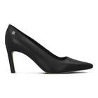 Ženske cipele sa štiklom Tommy Hilfiger th logo leather pump slanted hl