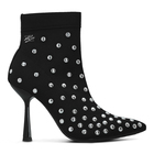 Ženske čizme sa štiklom Karl Lagerfeld Pandara studs knit boot