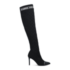 Ženske čizme Karl Lagerfeld Pandora Monogram Ribbed Knee Boot