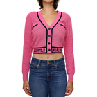 Ženski džemper Karl Lagerfeld Cropped Boucle Cardigan