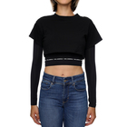 Ženski top Karl Lagerfeld Double Layer Lslv top