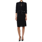 Ženska haljina Calvin Klein VISCOSE CREPE PRT OPEN NK DRESS