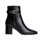Ženske čizme Tommy Hilfiger th strap leather block heel boot