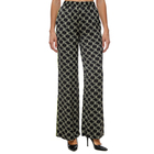 Ženske pantalone Karl Lagerfeld PRINTED MONOGRAM SATIN PANTS