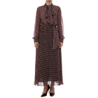 Ženska haljina Lola by Maite pleated long logo dress