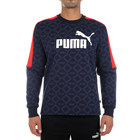Muški duks Puma Logo AOP Pack Crew FL Peacoat-AOP