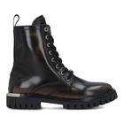 Ženske čizme TOMMY HILFIGER POLISHED LEATHER LACE UP BOOT