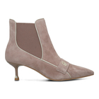 Ženske čizme Liu Jo Deva 02 - ankle boot kid suede/metallic powder rose/light gold