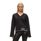 Ženski duks Karl Lagerfeld karl signature hem v-nk sweat
