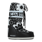 Unisex čizme Moon Boot Icon flower black/white