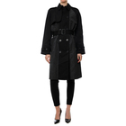 Ženski kaput Karl Lagerfeld PRINTED FABRIC MIX TRENCH COAT