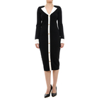Ženska haljina Karl Lagerfeld black and white knit dress