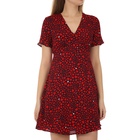 Ženska haljina Tommy Hilfiger TJW HEART PRINT V-NECK DRESS